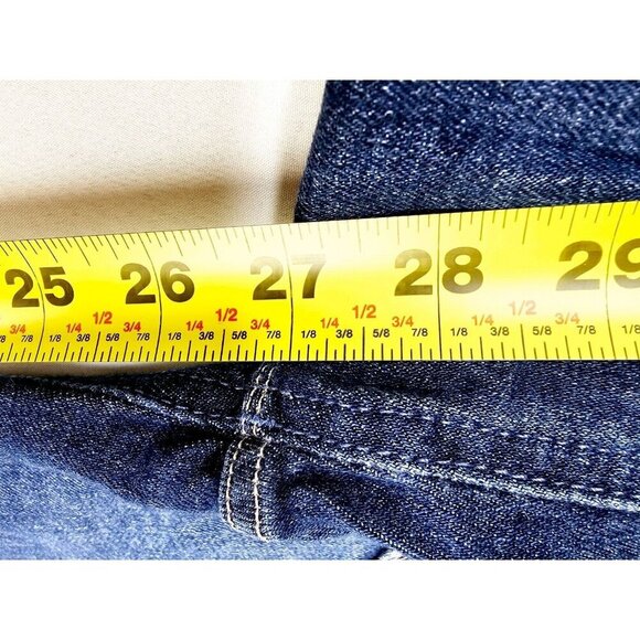 Mother Size 26X27 Women's The Cha Cha Fray Girl Crush Blue Denim Flare Jeans USA - Picture 9 of 14